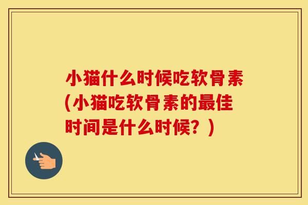 小猫什么时候吃软骨素(小猫吃软骨素的佳时间是什么时候？)