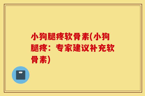 小狗腿疼软骨素(小狗腿疼:专家建议补充软骨素) 小狗腿疼软骨素(小狗腿疼:专家建议补充软骨素)