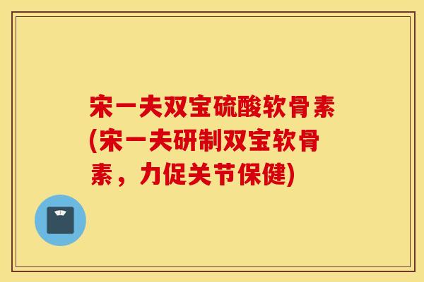 宋一夫双宝硫酸软骨素(宋一夫研制双宝软骨素,力促关节保健) 宋一夫双宝硫酸软骨素(宋一夫研制双宝软骨素,力促关节保健)