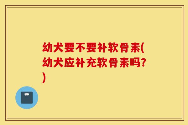 幼犬要不要补软骨素(幼犬应补充软骨素吗?) 幼犬要不要补软骨素(幼犬应补充软骨素吗?)