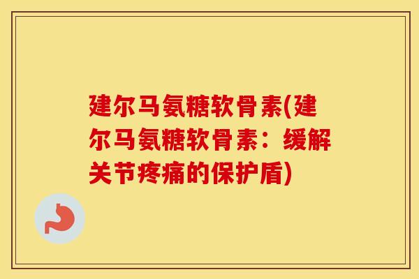 建尔马氨糖软骨素(建尔马氨糖软骨素：缓解关节的保护盾)