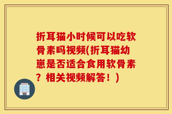 折耳猫小时候可以吃软骨素吗视频(折耳猫幼崽是否适合食用软骨素?相关视频解答!) 折耳猫小时候可以吃软骨素吗视频(折耳猫幼崽是否适合食用软骨素?相关视频解答!)