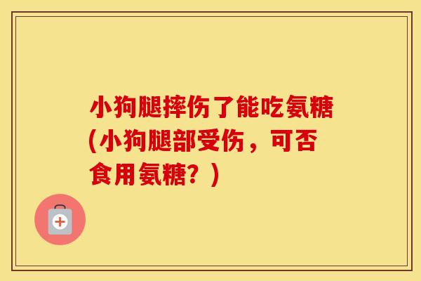 小狗腿摔伤了能吃氨糖(小狗腿部受伤,可否食用氨糖?) 小狗腿摔伤了能吃氨糖(小狗腿部受伤,可否食用氨糖?)