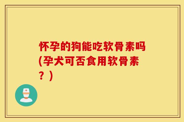 怀孕的狗能吃软骨素吗(孕犬可否食用软骨素？)