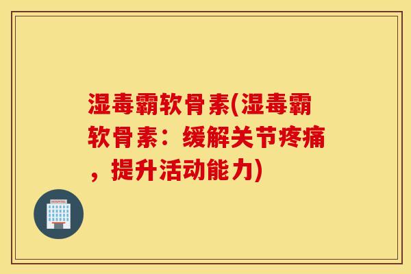 湿毒霸软骨素(湿毒霸软骨素：缓解关节，提升活动能力)