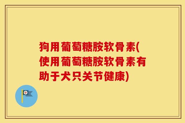 狗用葡萄糖胺软骨素(使用葡萄糖胺软骨素有助于犬只关节健康) 狗用葡萄糖胺软骨素(使用葡萄糖胺软骨素有助于犬只关节健康)