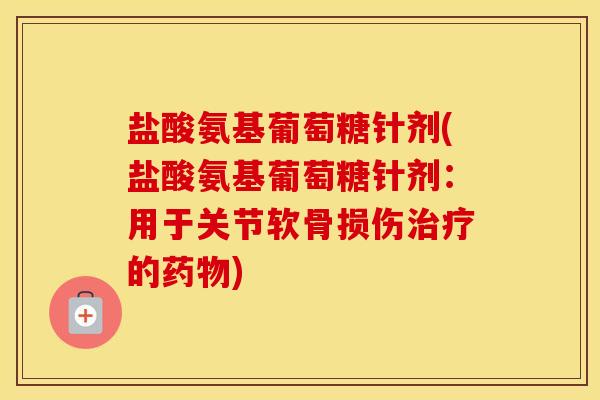 盐酸氨基葡萄糖针剂(盐酸氨基葡萄糖针剂:用于关节软骨损伤的) 盐酸氨基葡萄糖针剂(盐酸氨基葡萄糖针剂:用于关节软骨损伤的)