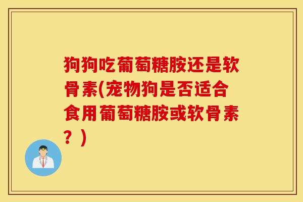 狗狗吃葡萄糖胺还是软骨素(宠物狗是否适合食用葡萄糖胺或软骨素?) 狗狗吃葡萄糖胺还是软骨素(宠物狗是否适合食用葡萄糖胺或软骨素?)