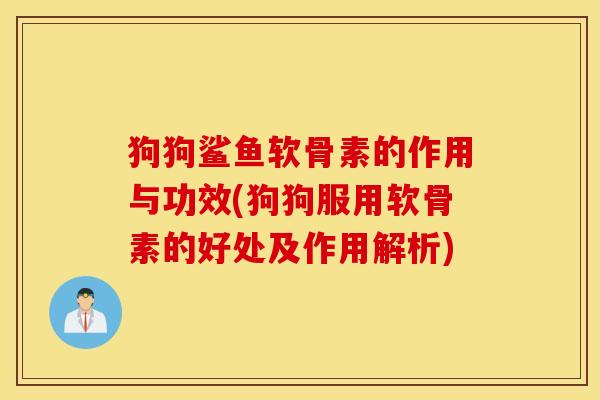 狗狗鲨鱼软骨素的作用与功效(狗狗服用软骨素的好处及作用解析)