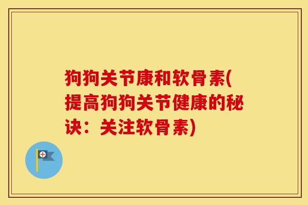 狗狗关节康和软骨素(提高狗狗关节健康的秘诀:关注软骨素) 狗狗关节康和软骨素(提高狗狗关节健康的秘诀:关注软骨素)