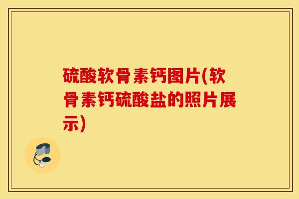 硫酸软骨素钙图片(软骨素钙硫酸盐的照片展示) 硫酸软骨素钙图片(软骨素钙硫酸盐的照片展示)