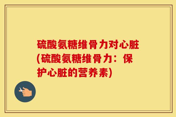 硫酸氨糖维骨力对(硫酸氨糖维骨力:保护的营养素) 硫酸氨糖维骨力对(硫酸氨糖维骨力:保护的营养素)