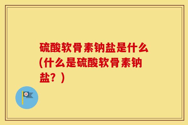 硫酸软骨素钠盐是什么(什么是硫酸软骨素钠盐?) 硫酸软骨素钠盐是什么(什么是硫酸软骨素钠盐?)