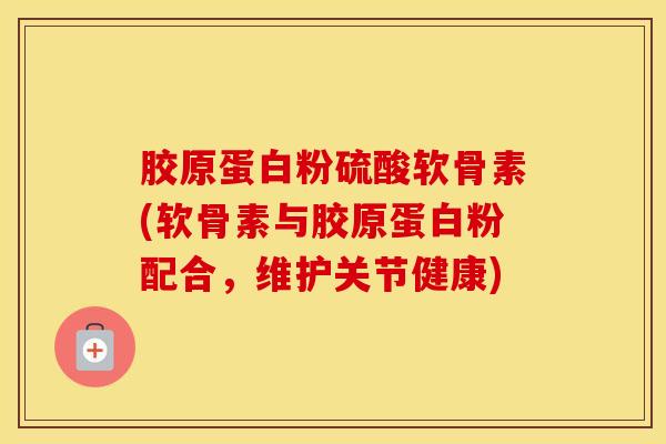 胶原蛋白粉硫酸软骨素(软骨素与胶原蛋白粉配合,维护关节健康) 胶原蛋白粉硫酸软骨素(软骨素与胶原蛋白粉配合,维护关节健康)