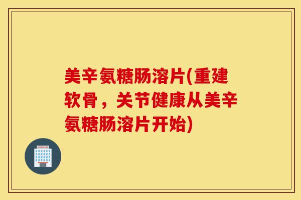 美辛氨糖肠溶片(重建软骨,关节健康从美辛氨糖肠溶片开始) 美辛氨糖肠溶片(重建软骨,关节健康从美辛氨糖肠溶片开始)