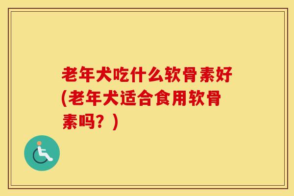 老年犬吃什么软骨素好(老年犬适合食用软骨素吗？)