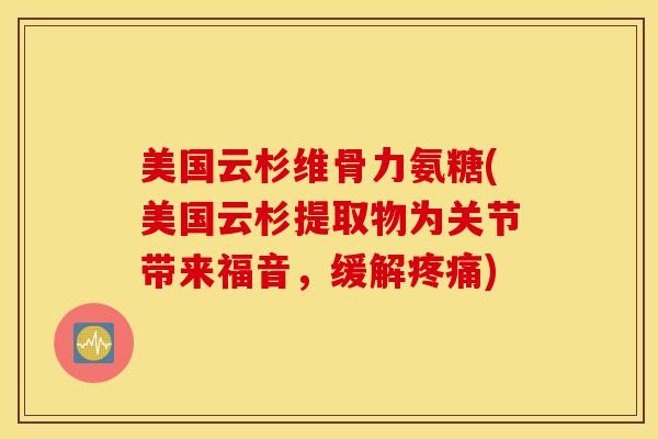 美国云杉维骨力氨糖(美国云杉提取物为关节带来福音,缓解) 美国云杉维骨力氨糖(美国云杉提取物为关节带来福音,缓解)