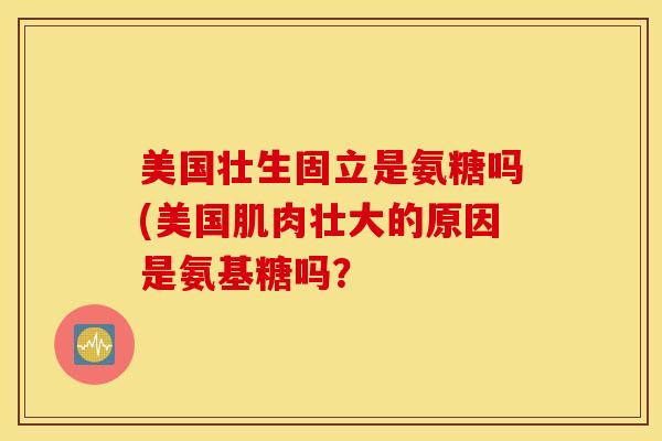 美国壮生固立是氨糖吗(美国肌肉壮大的原因是氨基糖吗？
