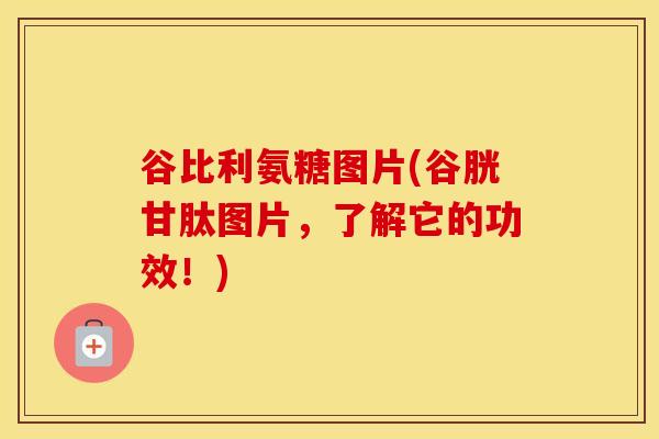 谷比利氨糖图片(谷胱甘肽图片，了解它的功效！)