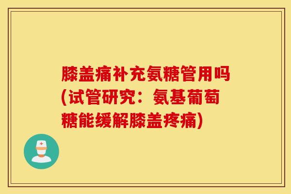 膝盖痛补充氨糖管用吗(试管研究：氨基葡萄糖能缓解膝盖)