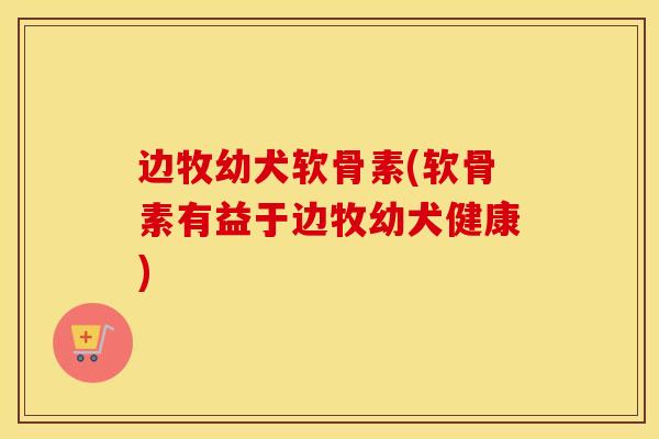 边牧幼犬软骨素(软骨素有益于边牧幼犬健康) 边牧幼犬软骨素(软骨素有益于边牧幼犬健康)