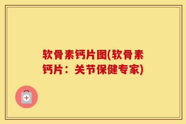 软骨素钙片图(软骨素钙片：关节保健专家)