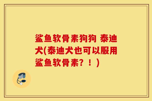 鲨鱼软骨素狗狗 泰迪犬(泰迪犬也可以服用鲨鱼软骨素？！)