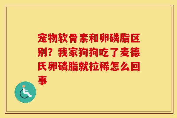 宠物软骨素和卵磷脂区别?我家狗狗吃了麦德氏卵磷脂就拉稀怎么回事 宠物软骨素和卵磷脂区别?我家狗狗吃了麦德氏卵磷脂就拉稀怎么回事