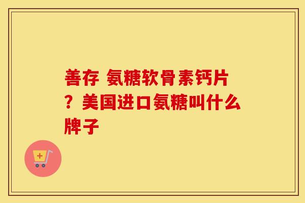 善存 氨糖软骨素钙片？美国进口氨糖叫什么牌子
