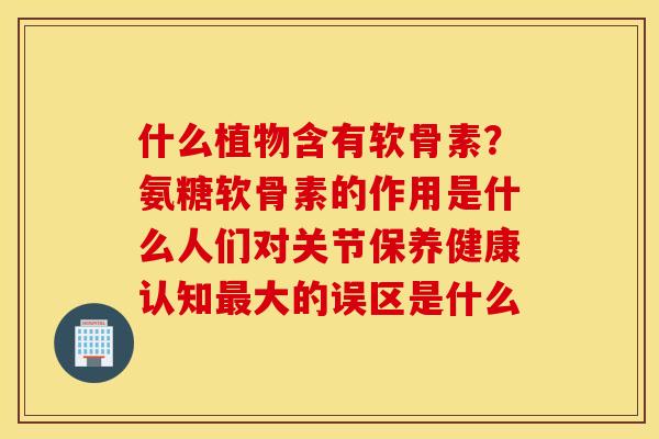 什么植物含有软骨素?氨糖软骨素的作用是什么人们对关节保养健康认知大的误区是什么 什么植物含有软骨素?氨糖软骨素的作用是什么人们对关节保养健康认知大的误区是什么