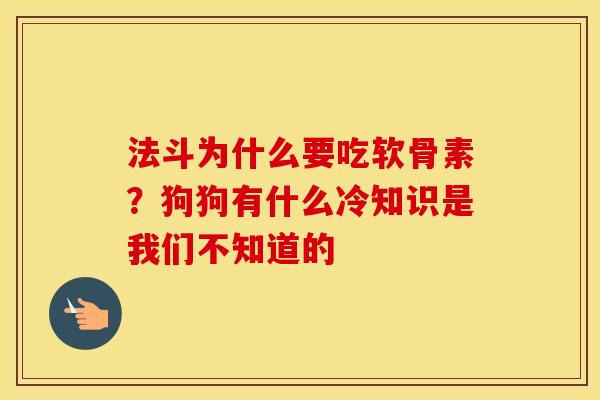 法斗为什么要吃软骨素?狗狗有什么冷知识是我们不知道的 法斗为什么要吃软骨素?狗狗有什么冷知识是我们不知道的