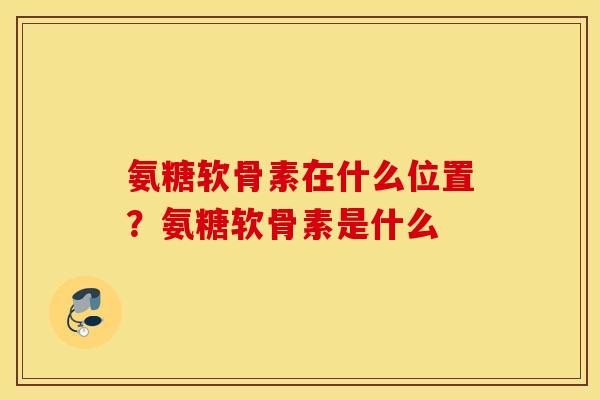 氨糖软骨素在什么位置？氨糖软骨素是什么