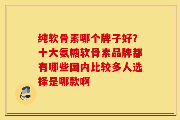 纯软骨素哪个牌子好?十大氨糖软骨素品牌都有哪些国内比较多人选择是哪款啊 纯软骨素哪个牌子好?十大氨糖软骨素品牌都有哪些国内比较多人选择是哪款啊