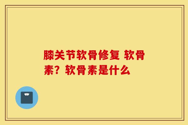 膝关节软骨修复 软骨素?软骨素是什么 膝关节软骨修复 软骨素?软骨素是什么