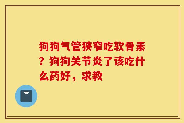 狗狗气管狭窄吃软骨素?狗狗了该吃什么药好,求教 狗狗气管狭窄吃软骨素?狗狗了该吃什么药好,求教