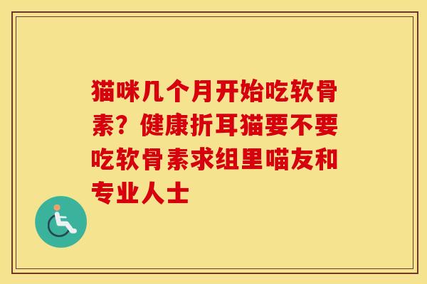 猫咪几个月开始吃软骨素?健康折耳猫要不要吃软骨素求组里喵友和专业人士 猫咪几个月开始吃软骨素?健康折耳猫要不要吃软骨素求组里喵友和专业人士