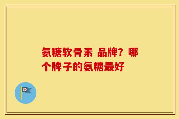 氨糖软骨素 品牌?哪个牌子的氨糖好 氨糖软骨素 品牌?哪个牌子的氨糖好