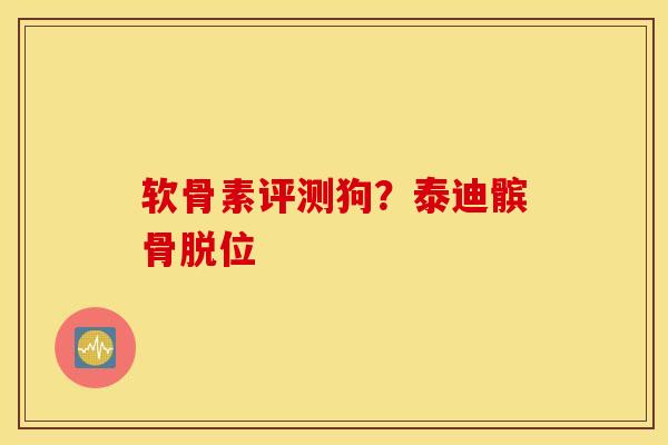软骨素评测狗？泰迪髌骨脱位