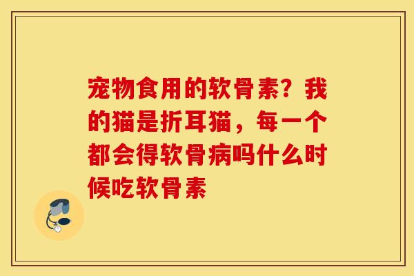 宠物食用的软骨素？我的猫是折耳猫，每一个都会得软骨吗什么时候吃软骨素