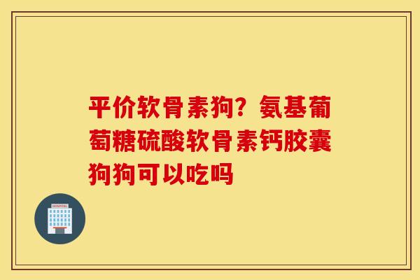 平价软骨素狗?氨基葡萄糖硫酸软骨素钙胶囊狗狗可以吃吗 平价软骨素狗?氨基葡萄糖硫酸软骨素钙胶囊狗狗可以吃吗
