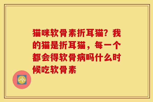 猫咪软骨素折耳猫?我的猫是折耳猫,每一个都会得软骨吗什么时候吃软骨素 猫咪软骨素折耳猫?我的猫是折耳猫,每一个都会得软骨吗什么时候吃软骨素