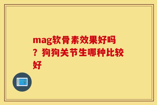 mag软骨素效果好吗?狗狗关节生哪种比较好 mag软骨素效果好吗?狗狗关节生哪种比较好