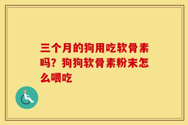 三个月的狗用吃软骨素吗?狗狗软骨素粉末怎么喂吃 三个月的狗用吃软骨素吗?狗狗软骨素粉末怎么喂吃