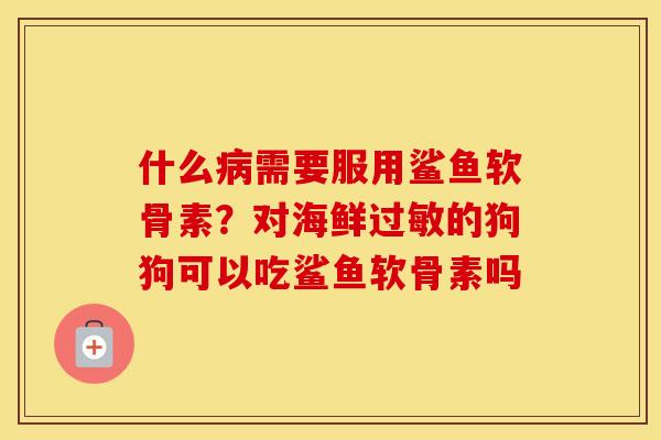 什么需要服用鲨鱼软骨素？对海鲜的狗狗可以吃鲨鱼软骨素吗