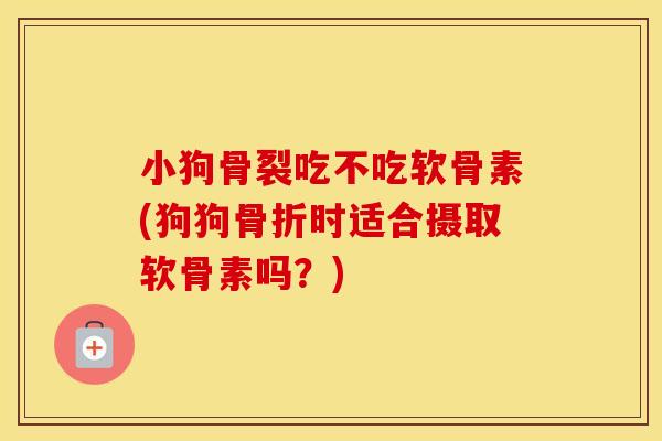 小狗骨裂吃不吃软骨素(狗狗时适合摄取软骨素吗?) 小狗骨裂吃不吃软骨素(狗狗时适合摄取软骨素吗?)