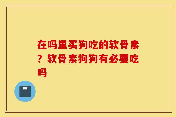 在吗里买狗吃的软骨素？软骨素狗狗有必要吃吗