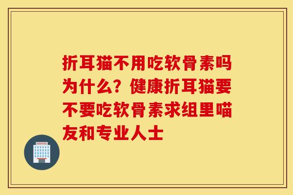 折耳猫不用吃软骨素吗为什么?健康折耳猫要不要吃软骨素求组里喵友和专业人士 折耳猫不用吃软骨素吗为什么?健康折耳猫要不要吃软骨素求组里喵友和专业人士