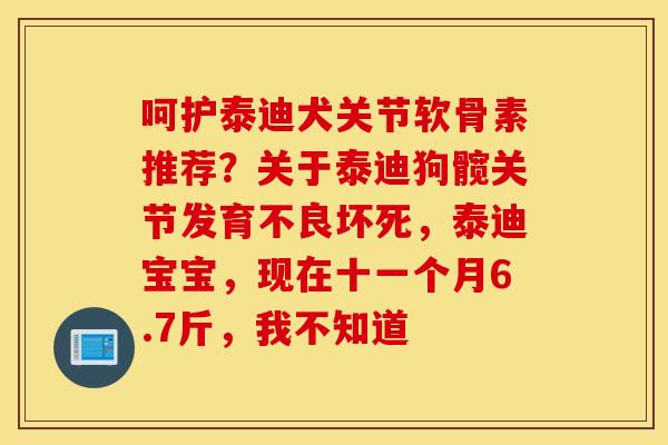 呵护泰迪犬关节软骨素推荐?关于泰迪狗髋关节发育不良坏死,泰迪宝宝,现在十一个月6.7斤,我不知道 呵护泰迪犬关节软骨素推荐?关于泰迪狗髋关节发育不良坏死,泰迪宝宝,现在十一个月6.7斤,我不知道