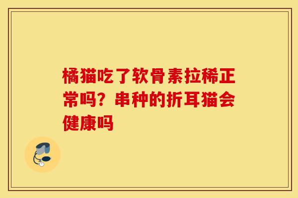 橘猫吃了软骨素拉稀正常吗?串种的折耳猫会健康吗 橘猫吃了软骨素拉稀正常吗?串种的折耳猫会健康吗