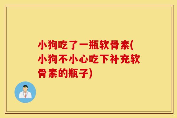 小狗吃了一瓶软骨素(小狗不小心吃下补充软骨素的瓶子) 小狗吃了一瓶软骨素(小狗不小心吃下补充软骨素的瓶子)